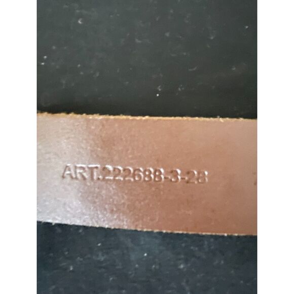 Levi’s Brown Leather Floral Embroidered Belt 36 Genuine Cowhide - Picture 10 of 13